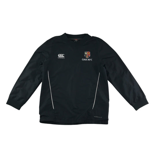 Canterbury light jacket 11-12 years black GHA RFC Rugby club light weight shower resistant