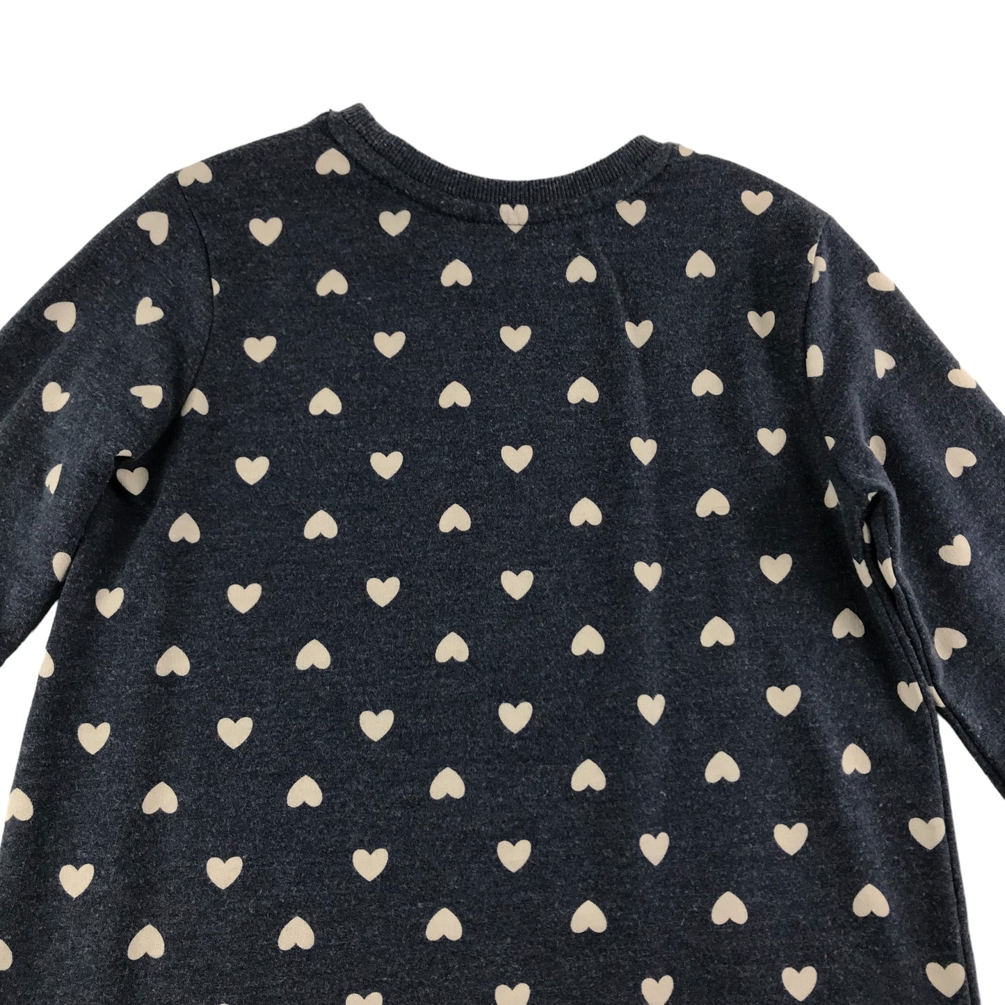 George Dress Age 5 Navy A-line Jersey Love Heart Prints