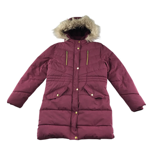 George jacket 11-12 years pink parka fluffy lining