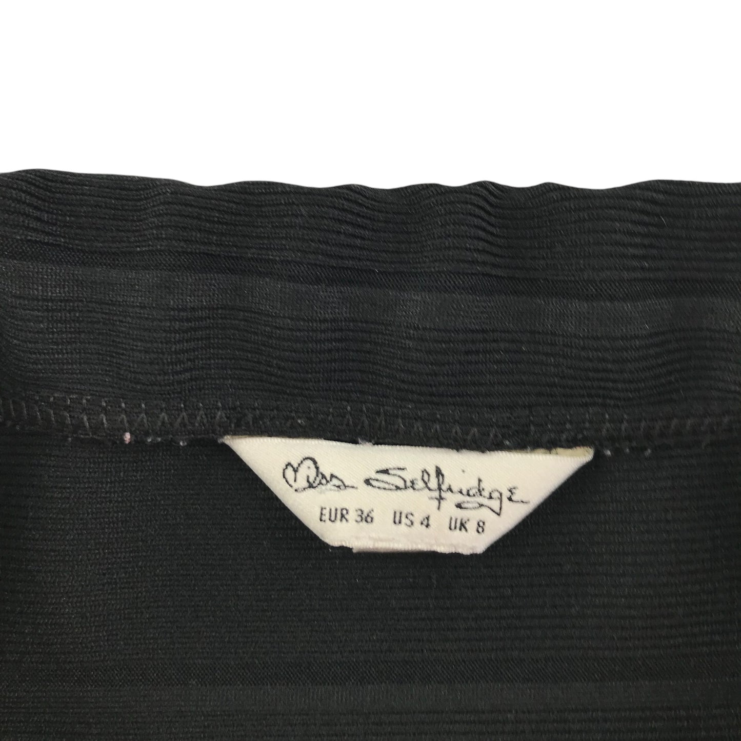 Miss Selfridge skirt women's size UK 8 black stretchy pencil