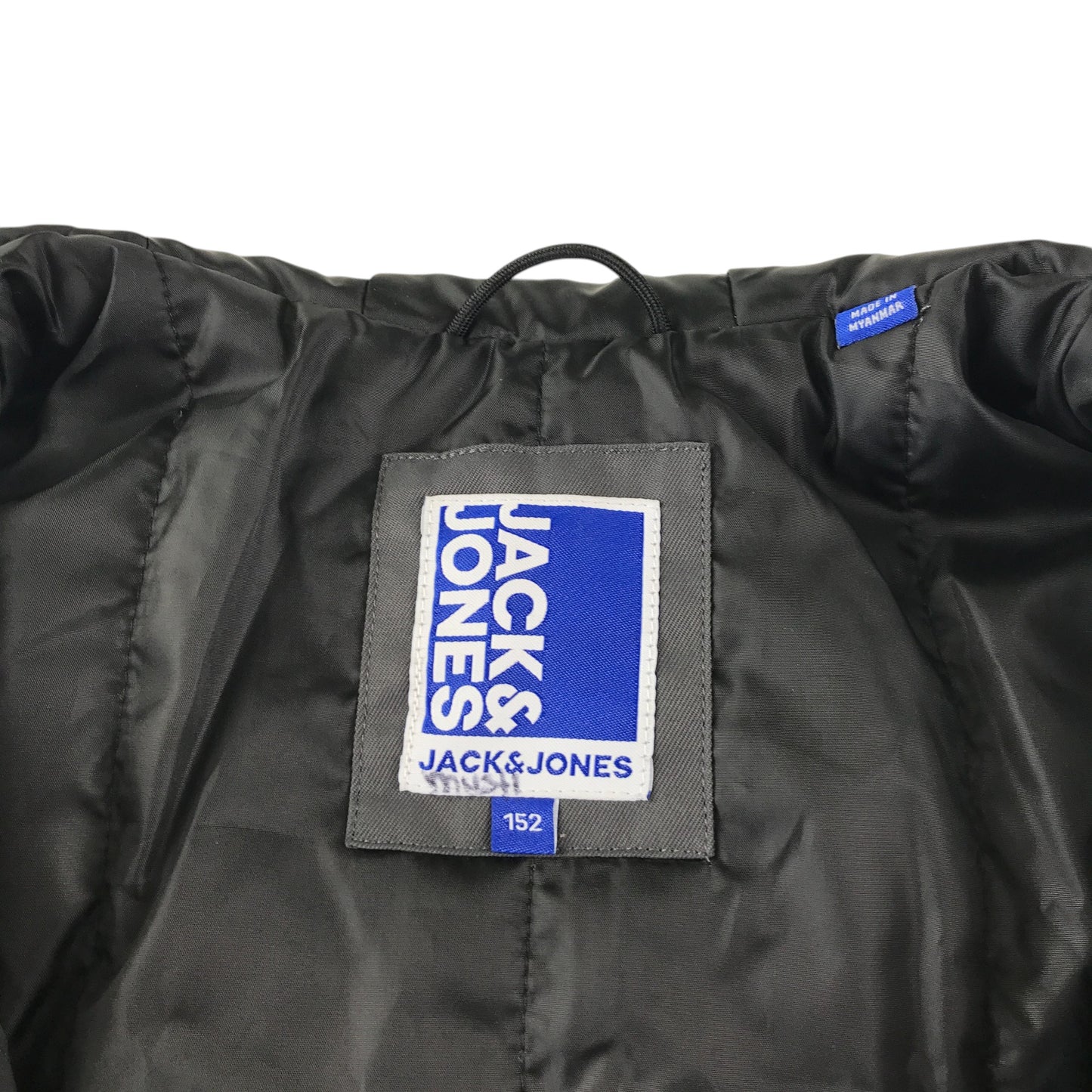 Jack & Jones jacket 11-12 years grey waterproof hard shell warm lining