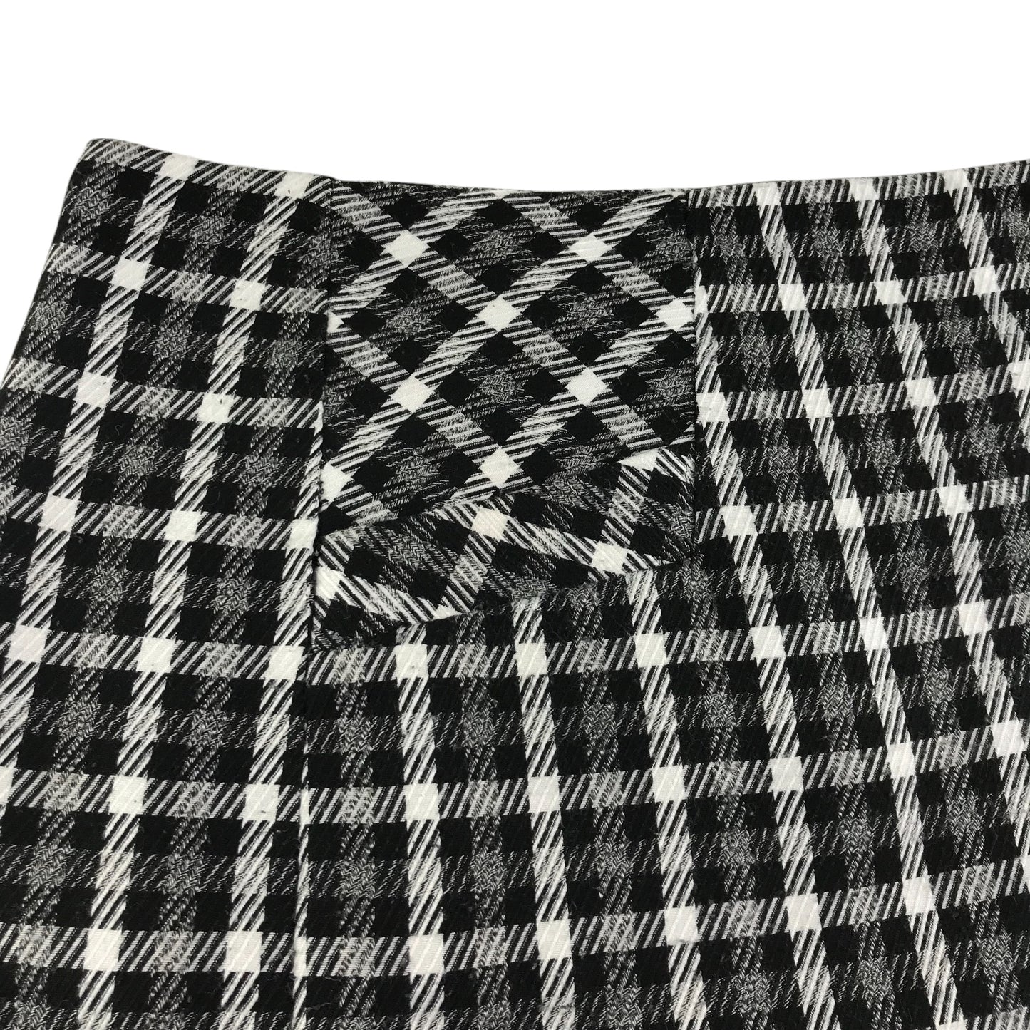 Next skirt women's size UK 6 black and white check pattern