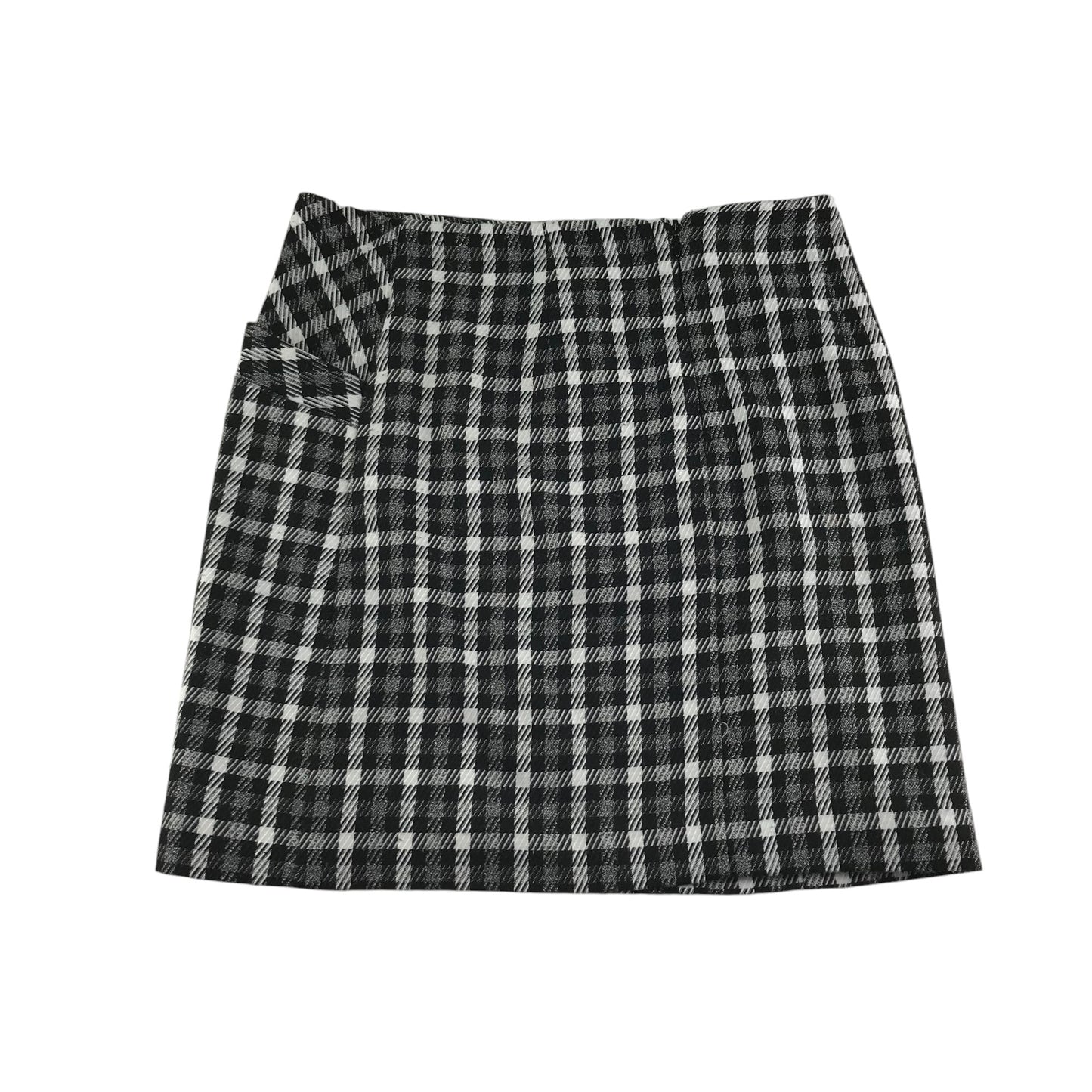 Next skirt women's size UK 6 black and white check pattern