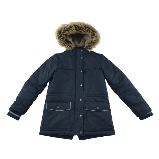 Fatface jacket 12-13 years navy parka fluffy and warm lining