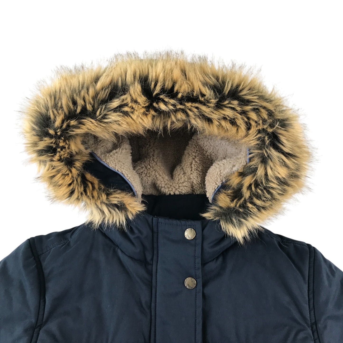Fatface jacket 12-13 years navy parka fluffy and warm lining