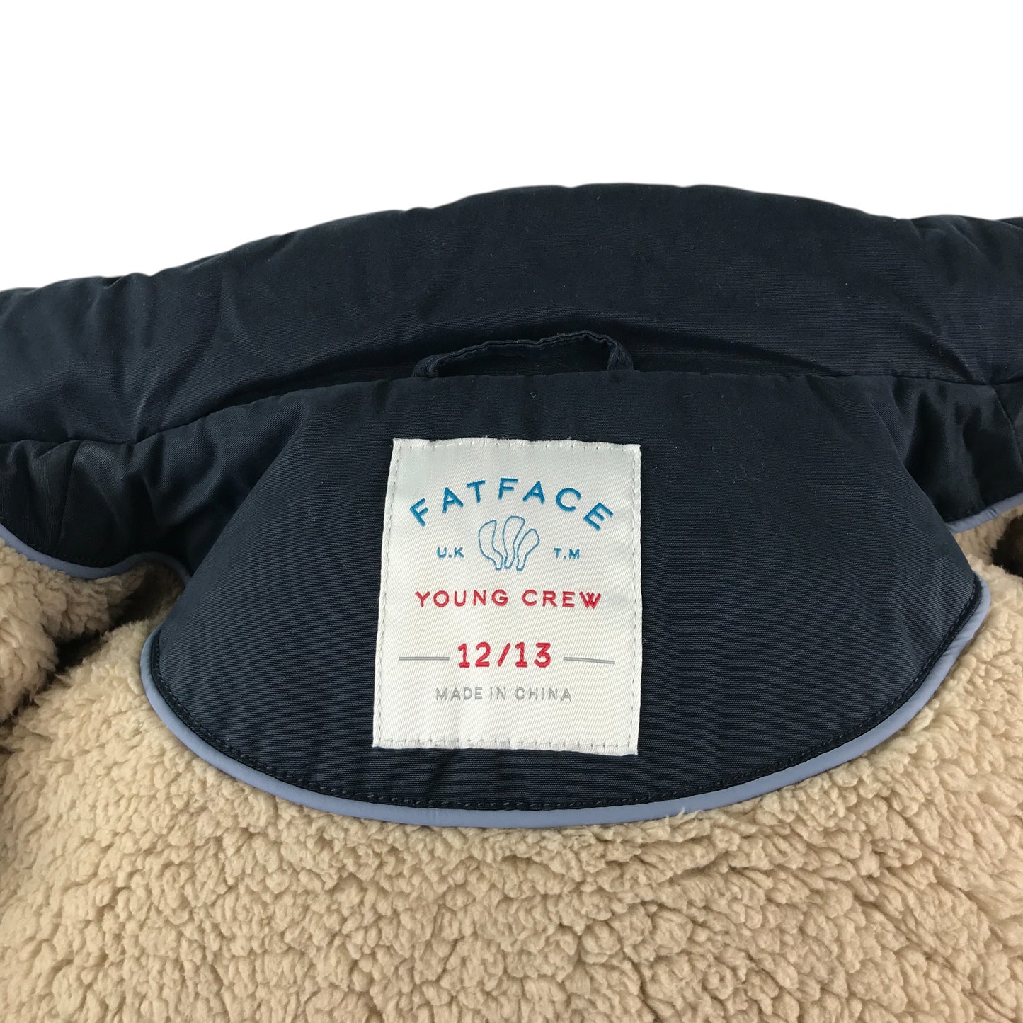 Fatface jacket 12-13 years navy parka fluffy and warm lining