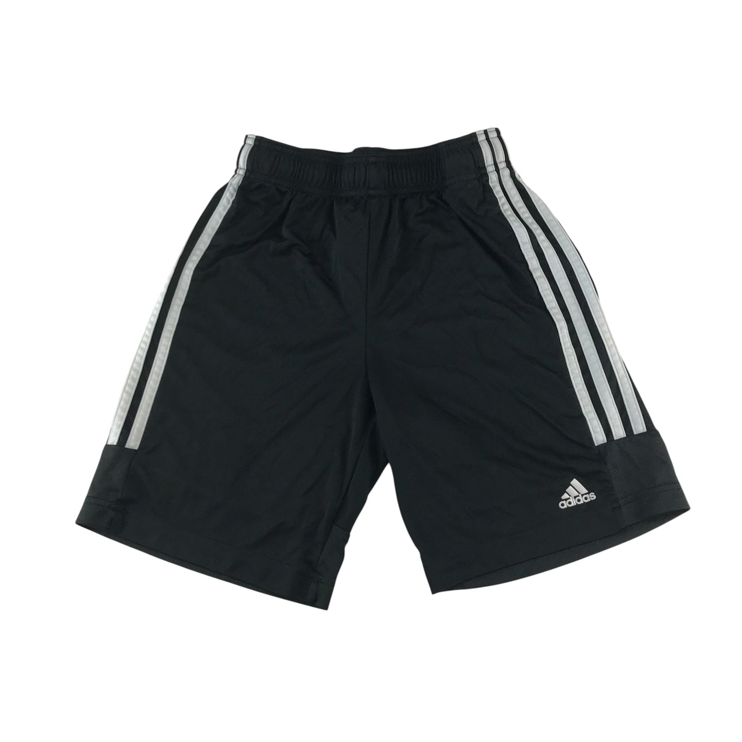 Adidas sports short 11-12 years black with white detailing 3 strips
