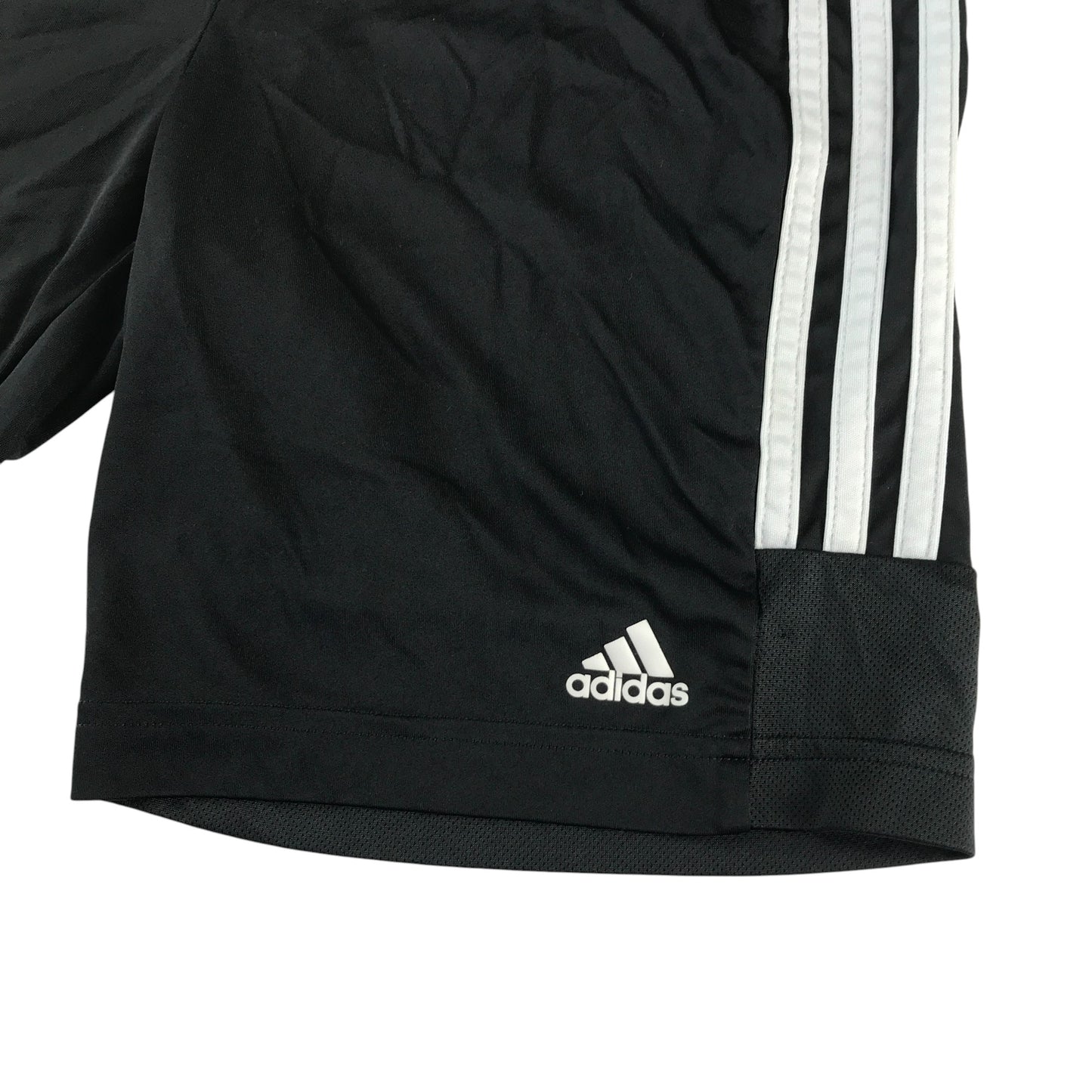 Adidas sports short 11-12 years black with white detailing 3 strips