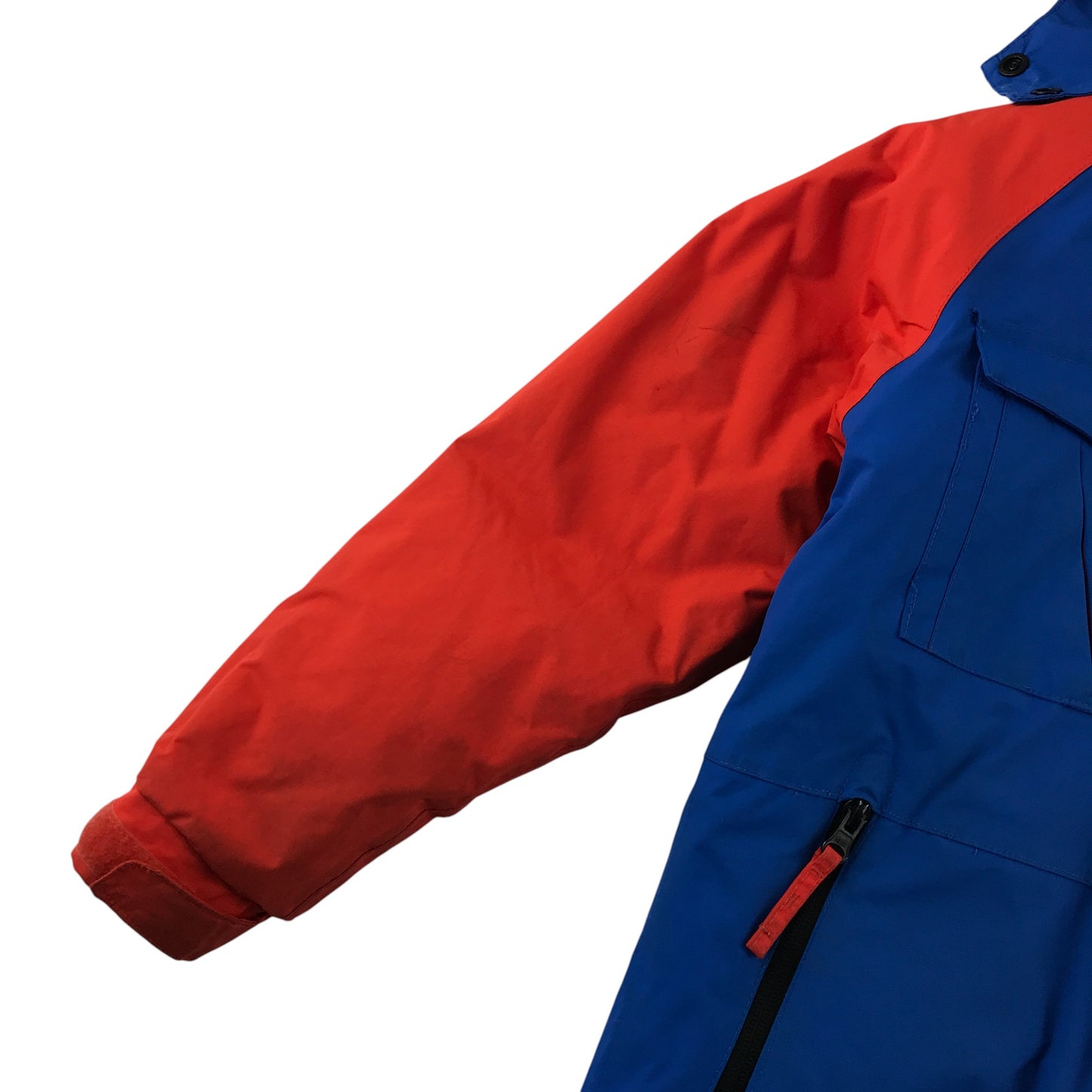Trespass ski jacket 9-10 years blue and orange fleece lining waterproof
