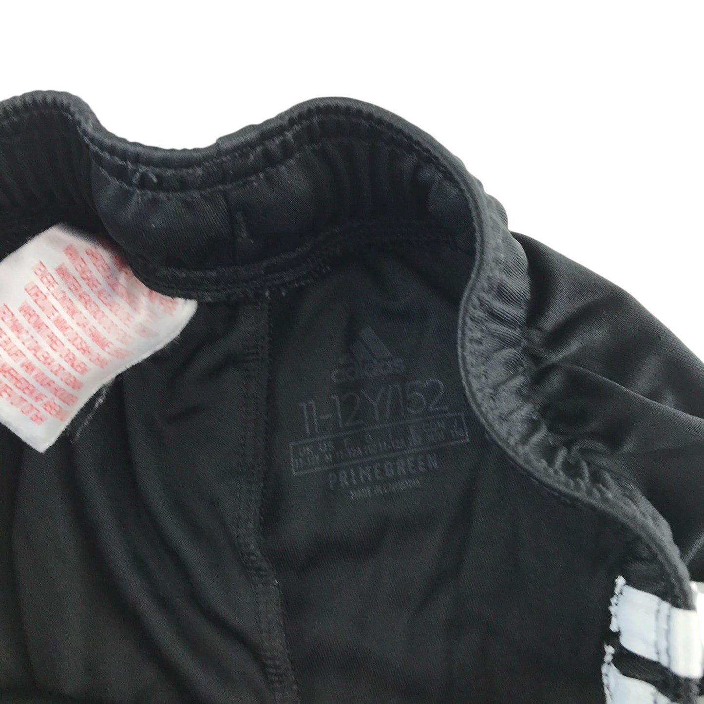 Adidas sports short 11-12 years black with white detailing 3 strips