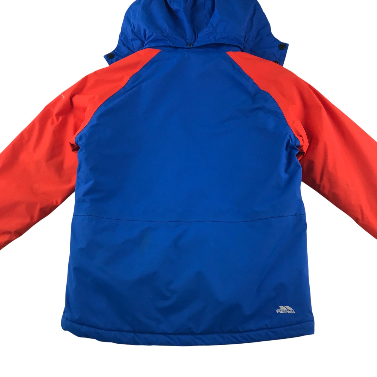 Trespass ski jacket 9-10 years blue and orange fleece lining waterproof