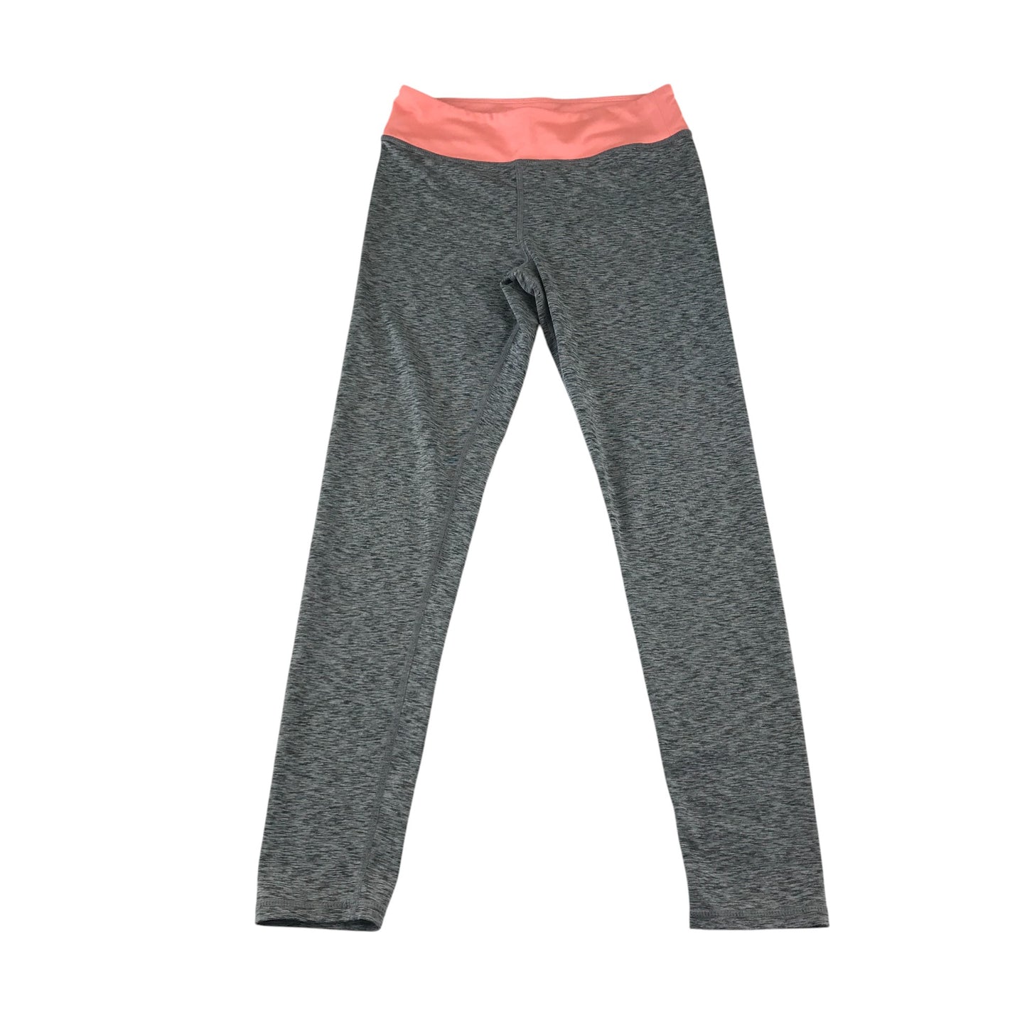 H&M sport leggings 11-12 years grey with peach elasticated waistband