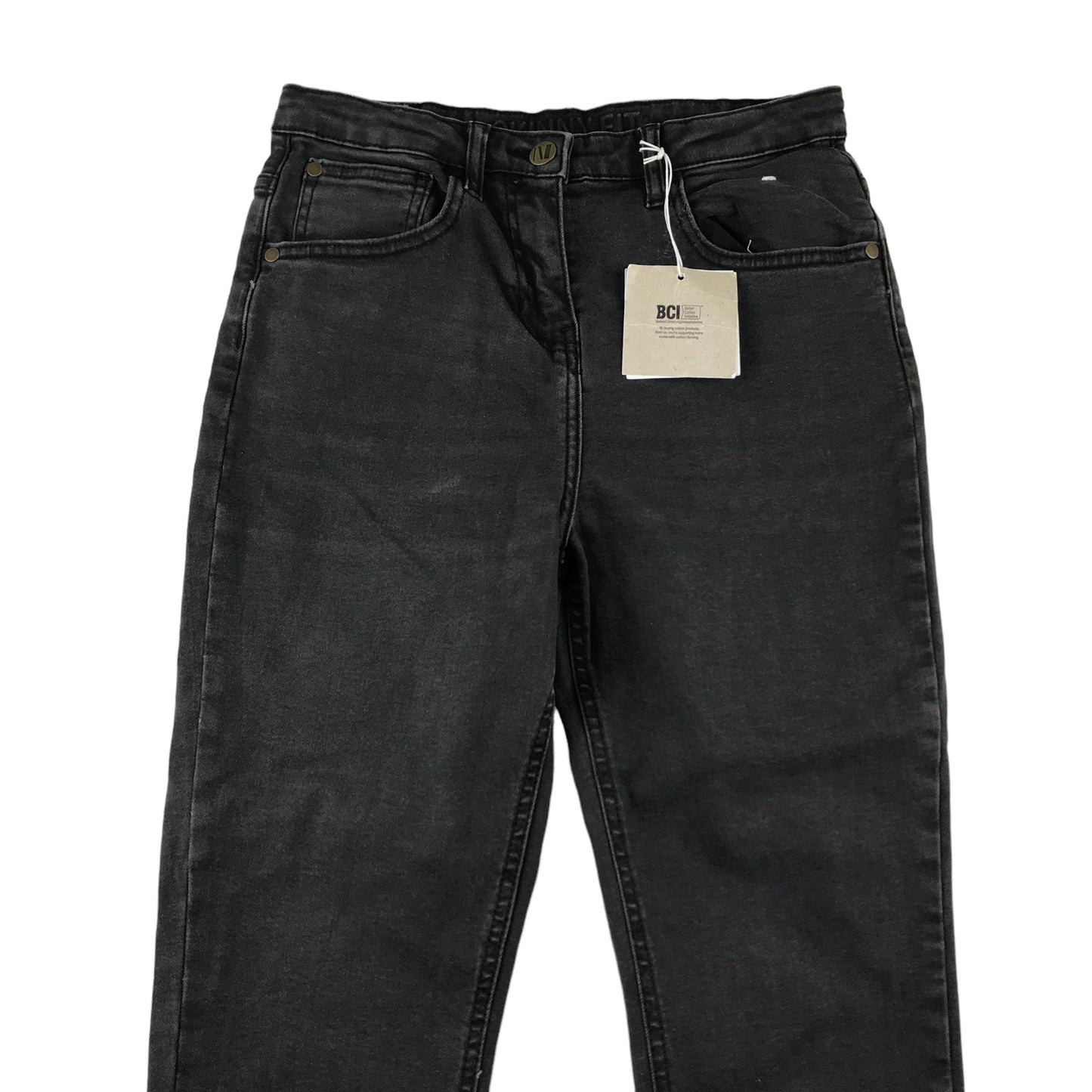 John Lewis jeans 12 years charcoal black stretchy skinny fit