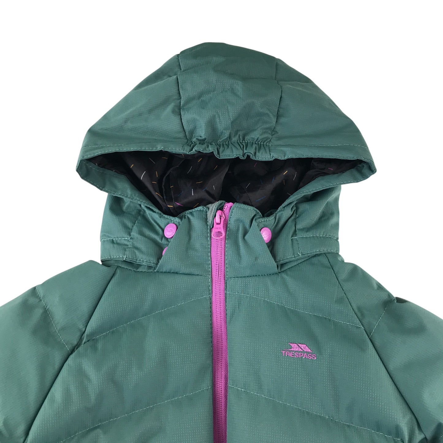Trespass jacket 9-10 years greenish grey warm lining puffer waterproof