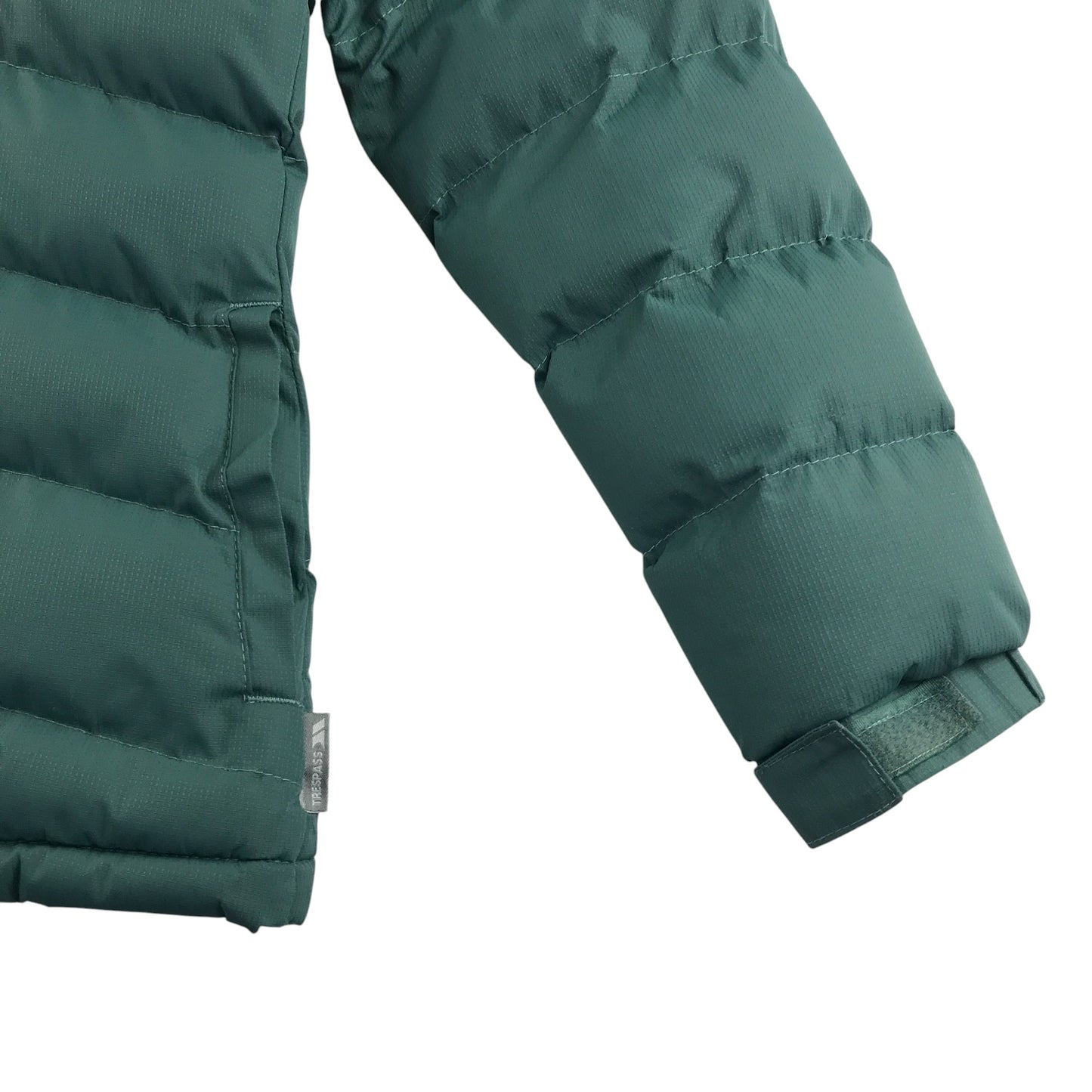 Trespass jacket 9-10 years greenish grey warm lining puffer waterproof