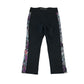 F&F sport leggings women's size 8 black with side panel graphic design