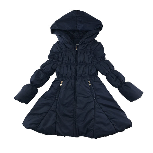A-Dee jacket 7-8 years navy tiered sleeves puffer water resistant