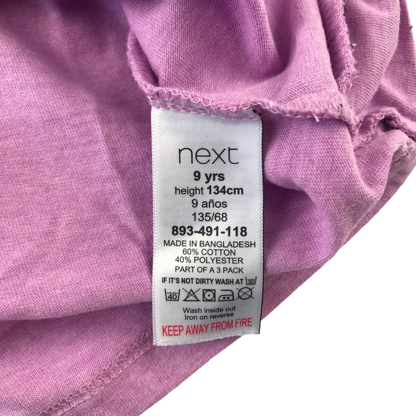 Next Top Age 9 Pinkish Purple Sleeveless Twist Hem Detail