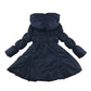 A-Dee jacket 7-8 years navy tiered sleeves puffer water resistant