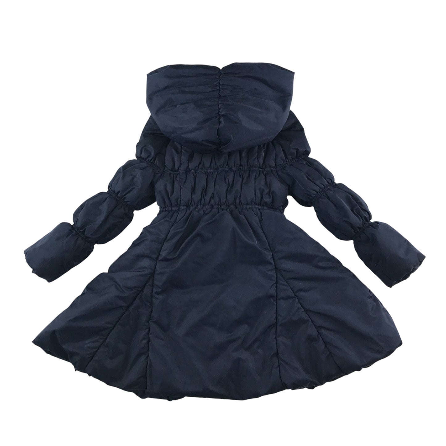 A-Dee jacket 7-8 years navy tiered sleeves puffer water resistant
