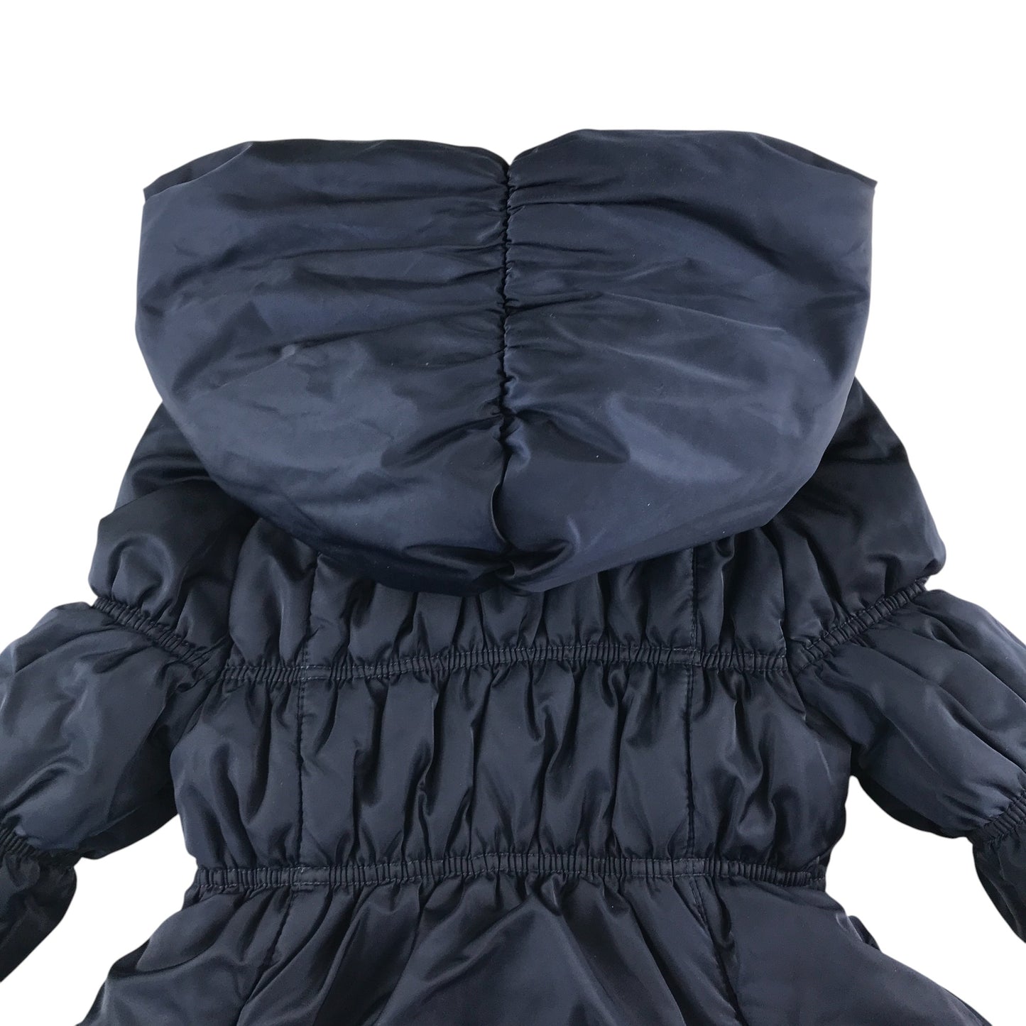 A-Dee jacket 7-8 years navy tiered sleeves puffer water resistant