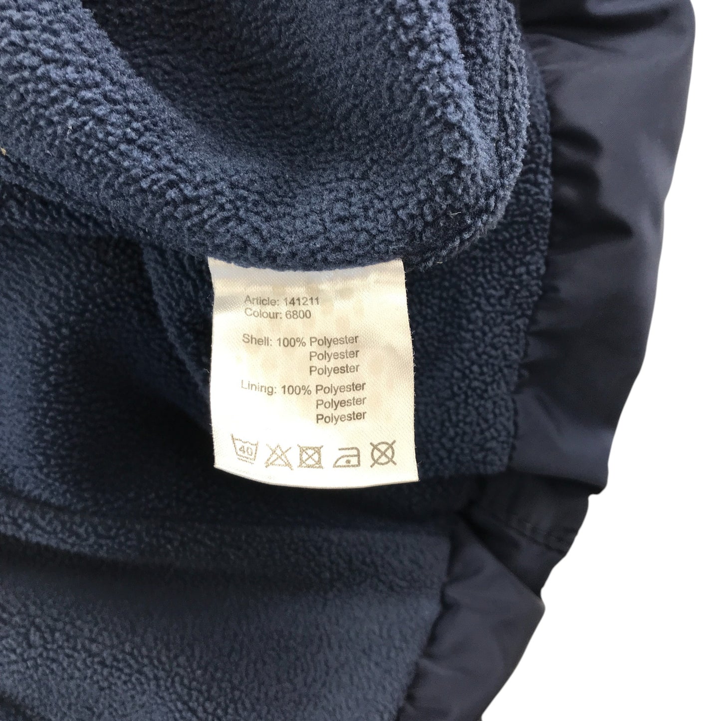 A-Dee jacket 7-8 years navy tiered sleeves puffer water resistant