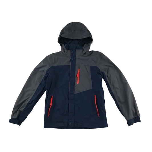 Mountain Warehouse light jacket 9-10 years navy and grey light weight shower proof mesh lining