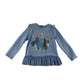 George Sweater Age 6 Blue Disney Frozen Frilled Hem