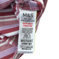 M&S Top Age 9 Burgundy Lilac White Stripy Tank Top