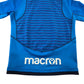 Macron Rugby Top Men's S Blue with Black and Purple Stripes