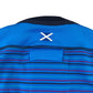 Macron Rugby Top Men's S Blue with Black and Purple Stripes