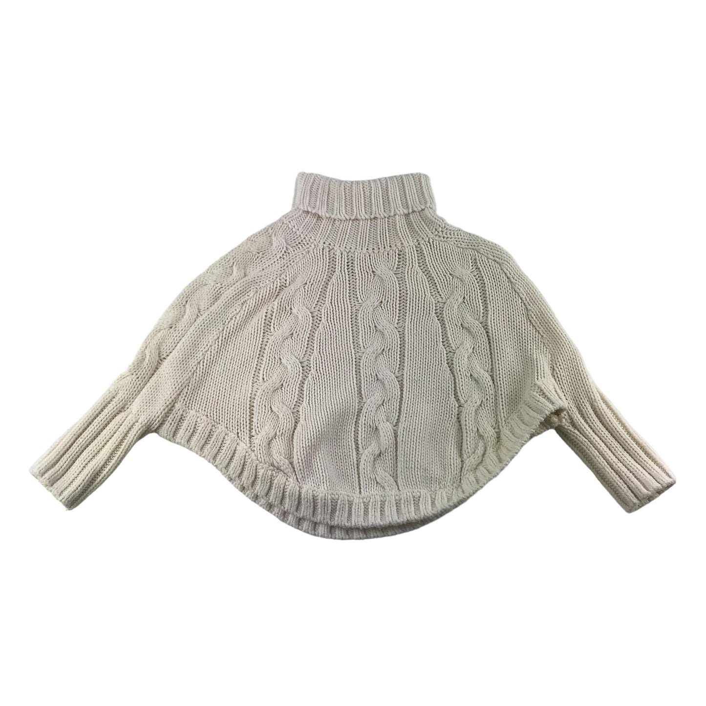 H&M Jumper Age 5 White Knitted Poncho Style