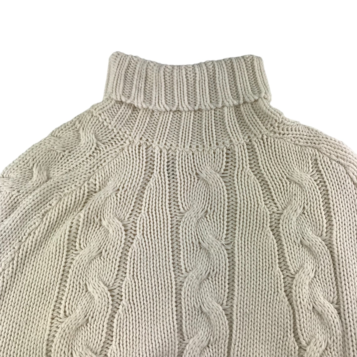 H&M Jumper Age 5 White Knitted Poncho Style