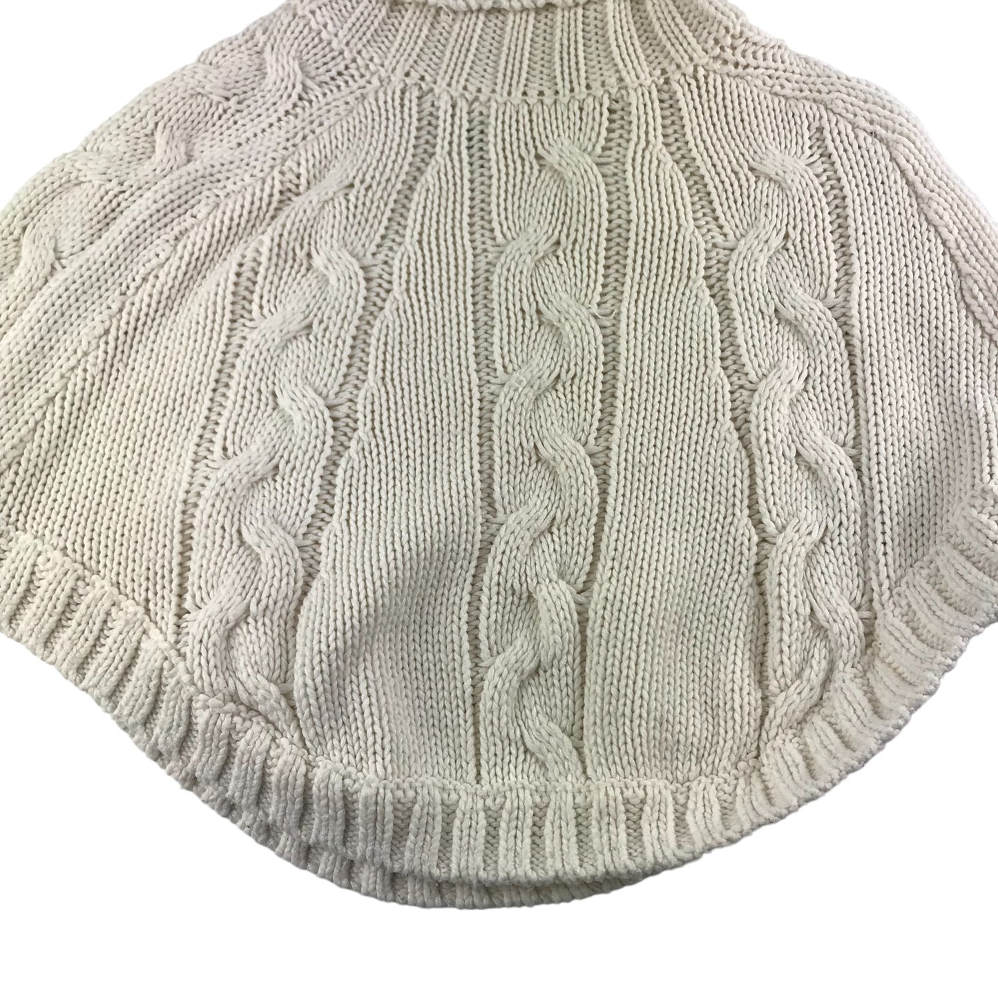 H&M Jumper Age 5 White Knitted Poncho Style