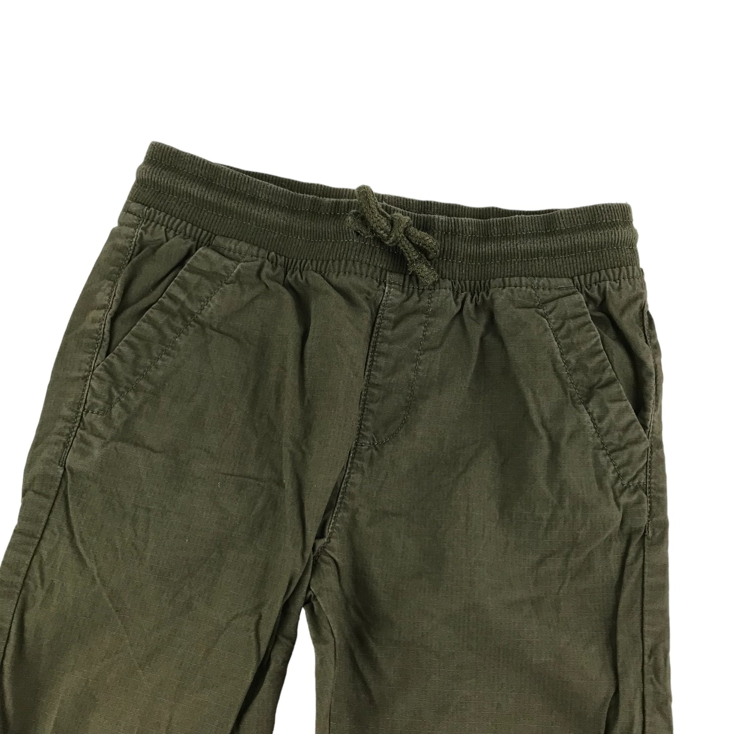 M&S Trousers Age 5 Khaki Green Pull-up Style