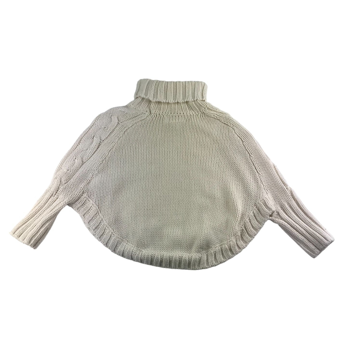 H&M Jumper Age 5 White Knitted Poncho Style