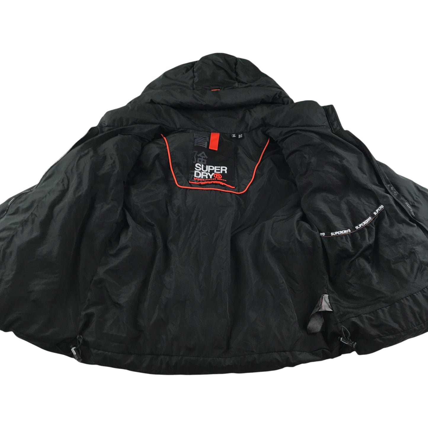 SuperDry jacket women's S black warm lining puffer water resistant