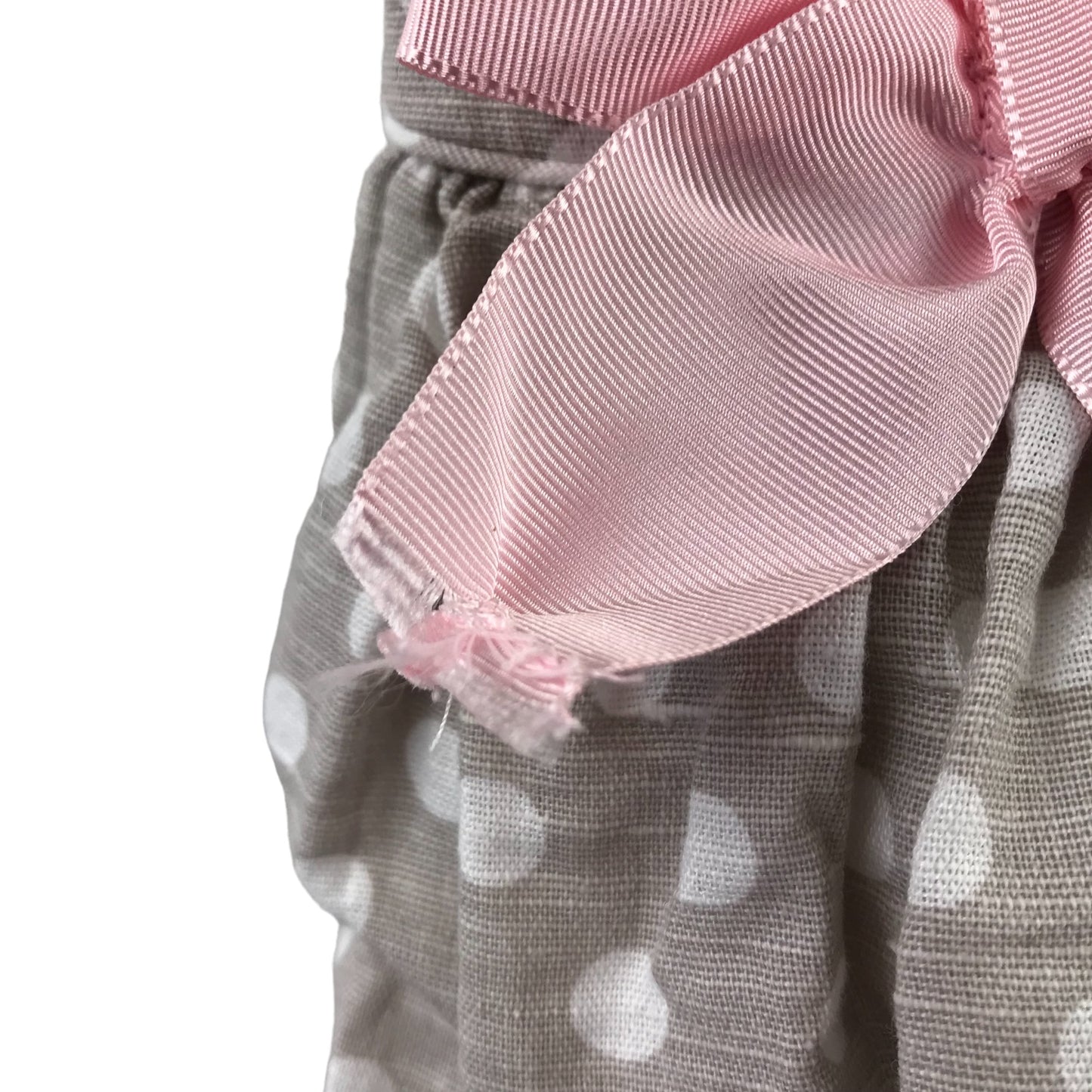 Miranda Dress Age 8 Greige Colour Polka Dot Lace Detailing