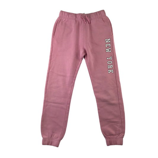 M&S joggers 10-11 years pink plain  New York text graphic jersey