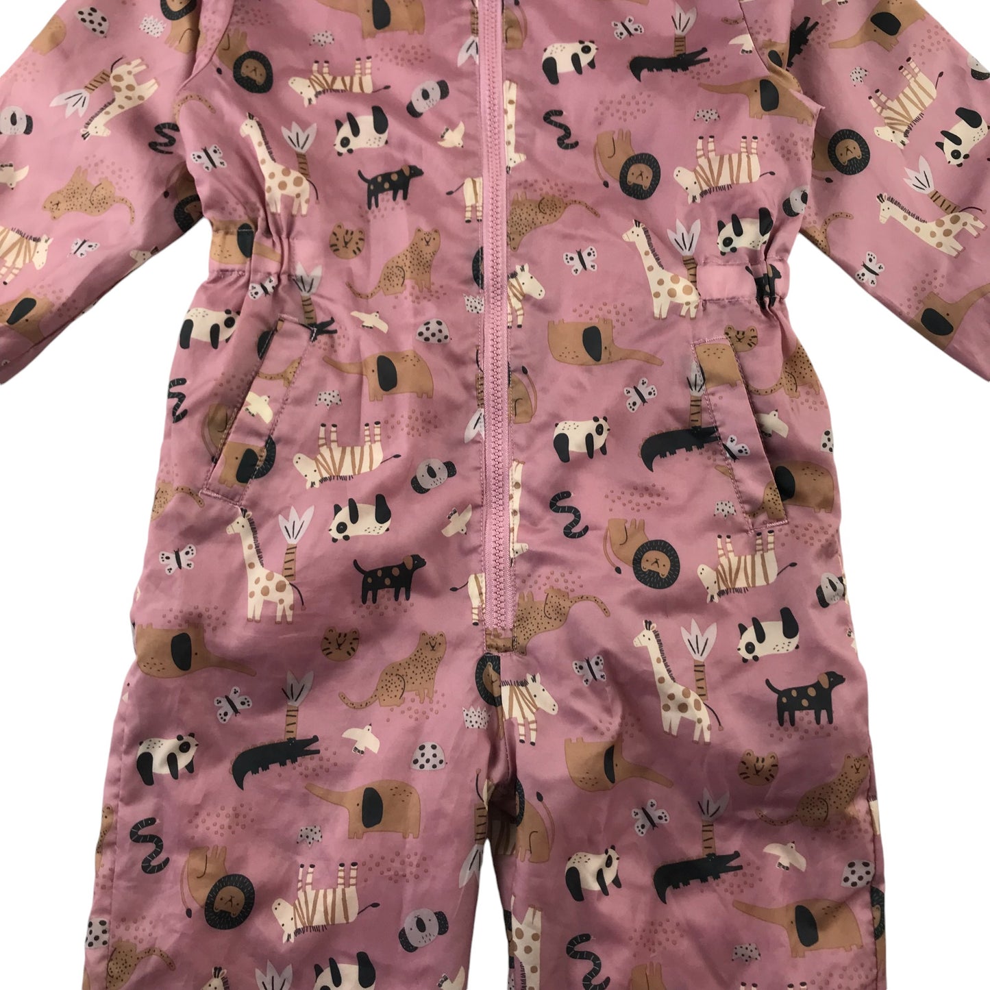 Nutmeg Overalls 5-6 Years Light Pink Fleece Lining Cuffed Legs and Arms