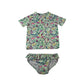 H&M swimsuit 7-8 years mint floral 2 piece set