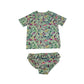 H&M swimsuit 7-8 years mint floral 2 piece set