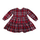 Next shirt Dress 8-9 years red checked tiered skirt cotton