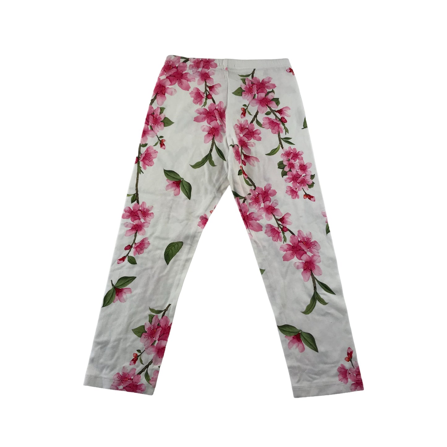 Monnalisa Leggings Age 9 White Pink Floral Pattern