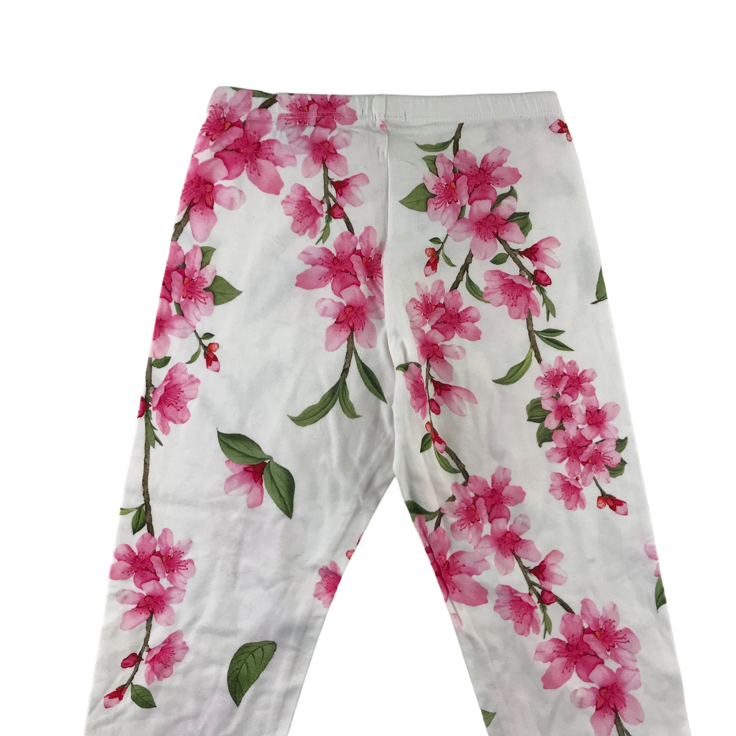 Monnalisa Leggings Age 9 White Pink Floral Pattern