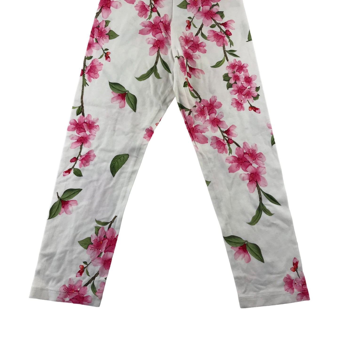 Monnalisa Leggings Age 9 White Pink Floral Pattern