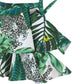 Debenhams swimsuit 7-8 years green floral design print 2 piece set