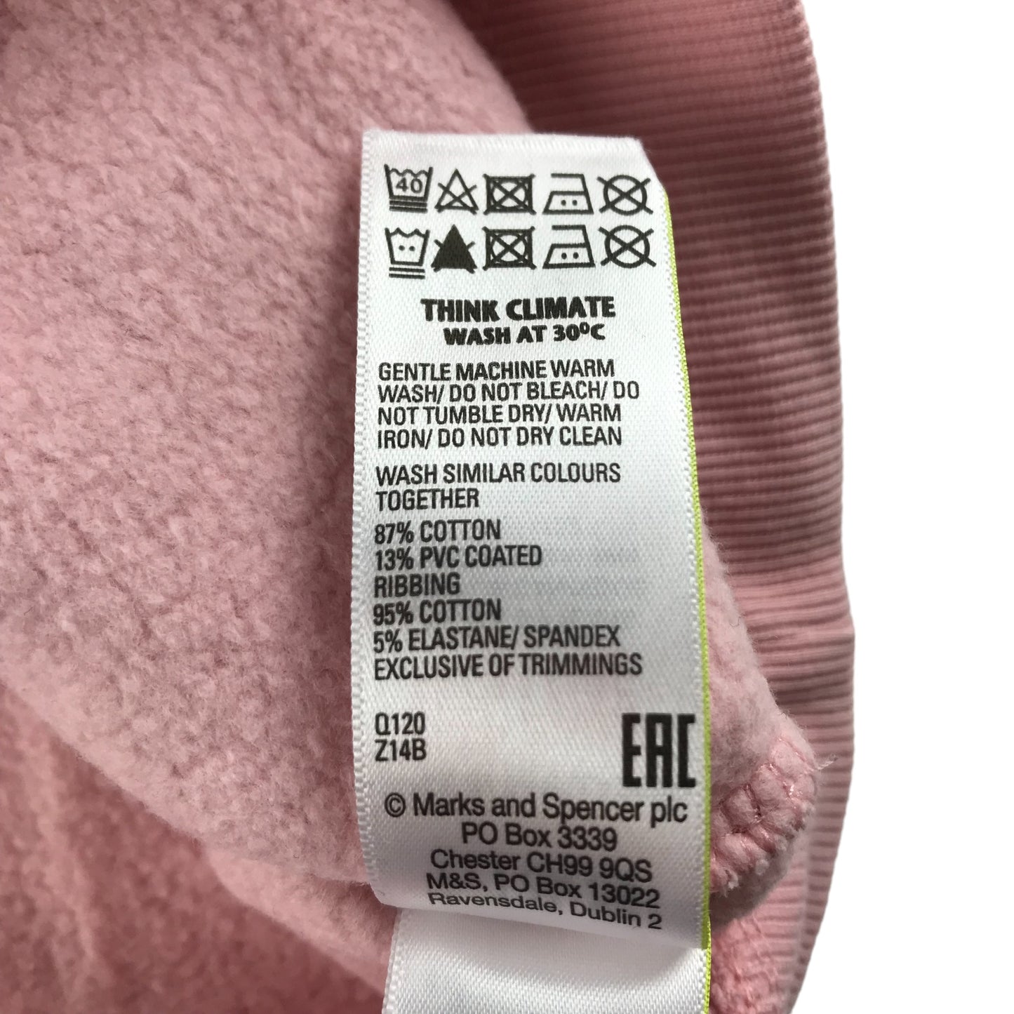 M&S Sweater Age 6 Pink Dinosaur Jersey Pullover