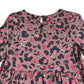 Nutmeg Dress 8-9 years pink graphic design long tiered a-line dress
