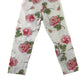 Monnalisa Leggings Age 8 White Pink Rose Floral Pattern